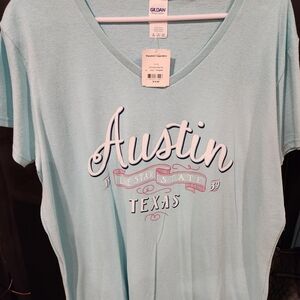 Gildan Light Blue Austin Texas Tee